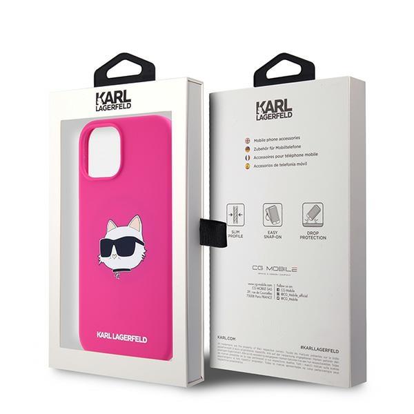 Karl Lagerfeld Klhmp15Mschpplf Iphone15 Plus / 14 Plus 6.7 Różowy/Fuschia Hardcase Silicone Choupette Head Magsafe