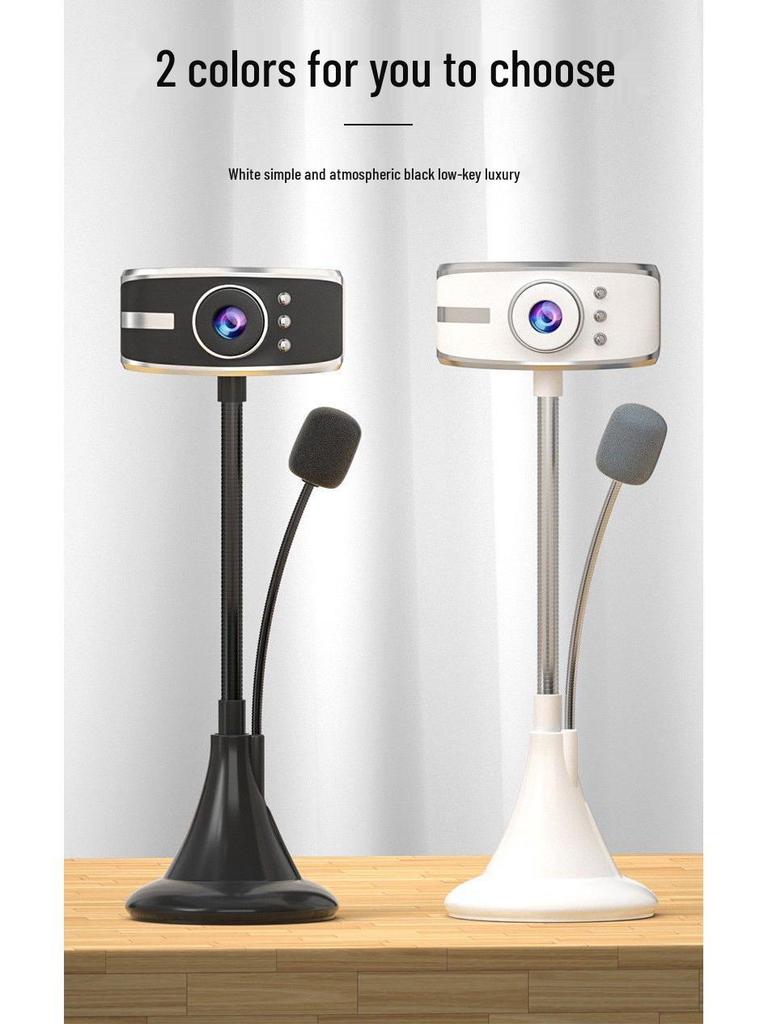 Webcam USB ad Alta Definizione con Microfono per Lezioni Online e Live Streaming, Installazione Senza Driver