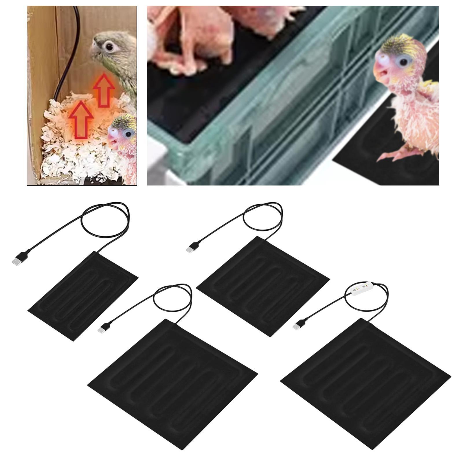 Reptile Heating Pad Heater Multipurpose,Portable Heat Pad,Terrarium Heating Mat Warming Cushion for Bird,Frogs Gecko Hermit Crab Style A