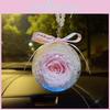 Eternal Rose Flower Ball Car Pendant In Various Colors Stylish Car Interior Decor Made Of Acrylic Material