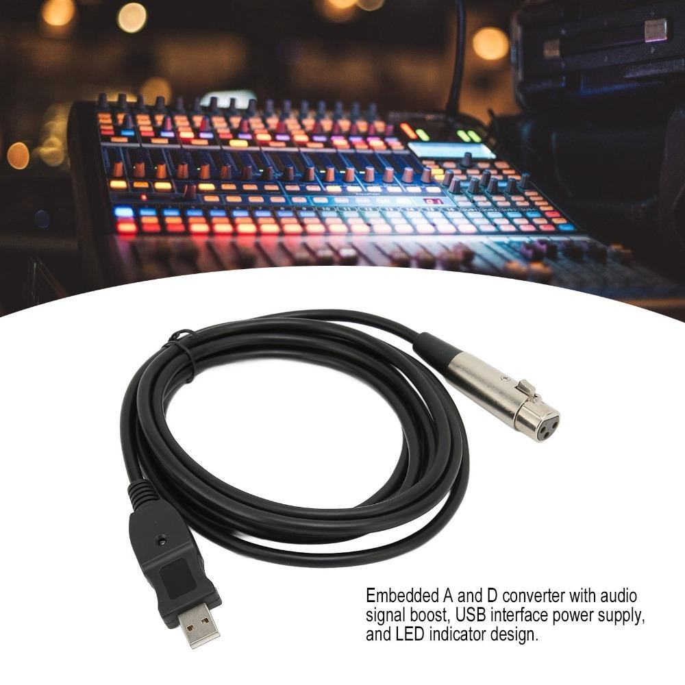 9.8ft Microphone Converter Cable Plug and Play Studio Audio Mic Connector  PC / Laptop Audio