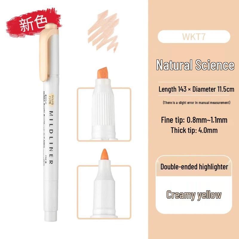 New Japanese Zebra Fluorescent Double-Ended Pens - Gentle Light Color Series for Students & Planners