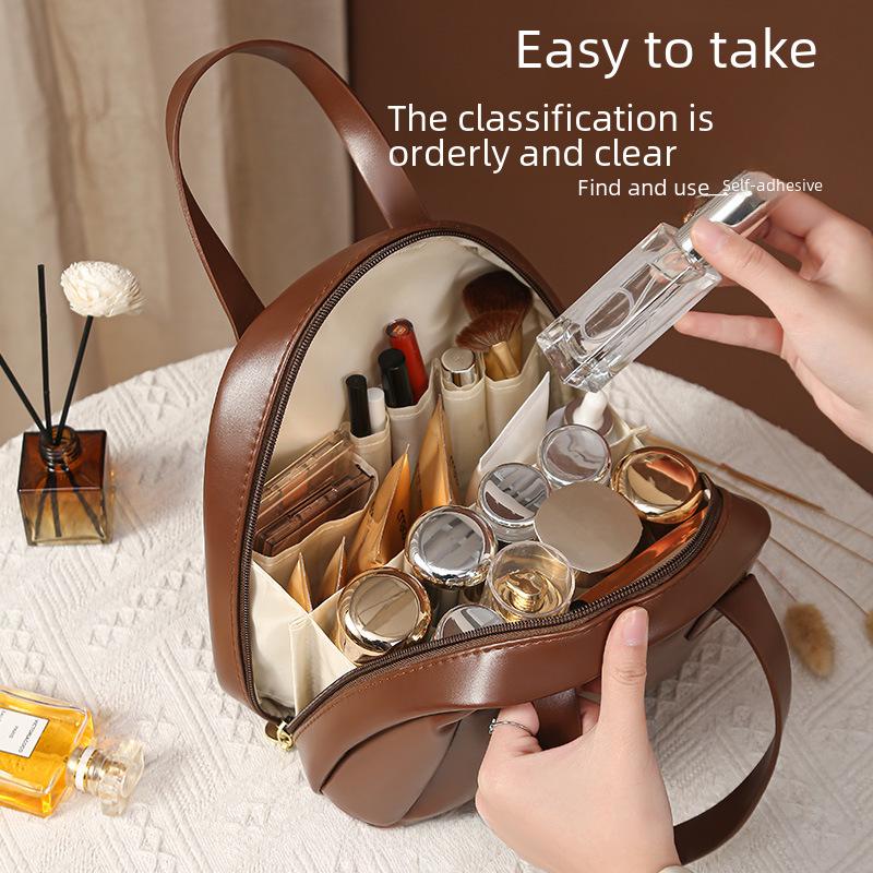 Maillard Large-Capacity Cosmetic Bag: Portable Travel Organizer for Makeup Brushes and Toiletries