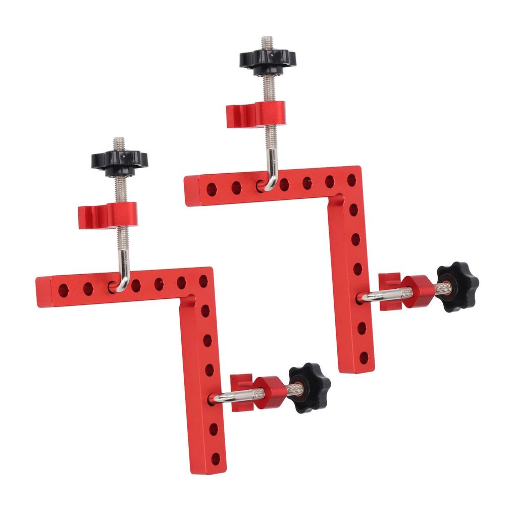 2 Sätze 90 Grad Positionierungswinkel Aluminiumlegierung Metrische Imperiale Skala Rechter Winkel Eckklemme