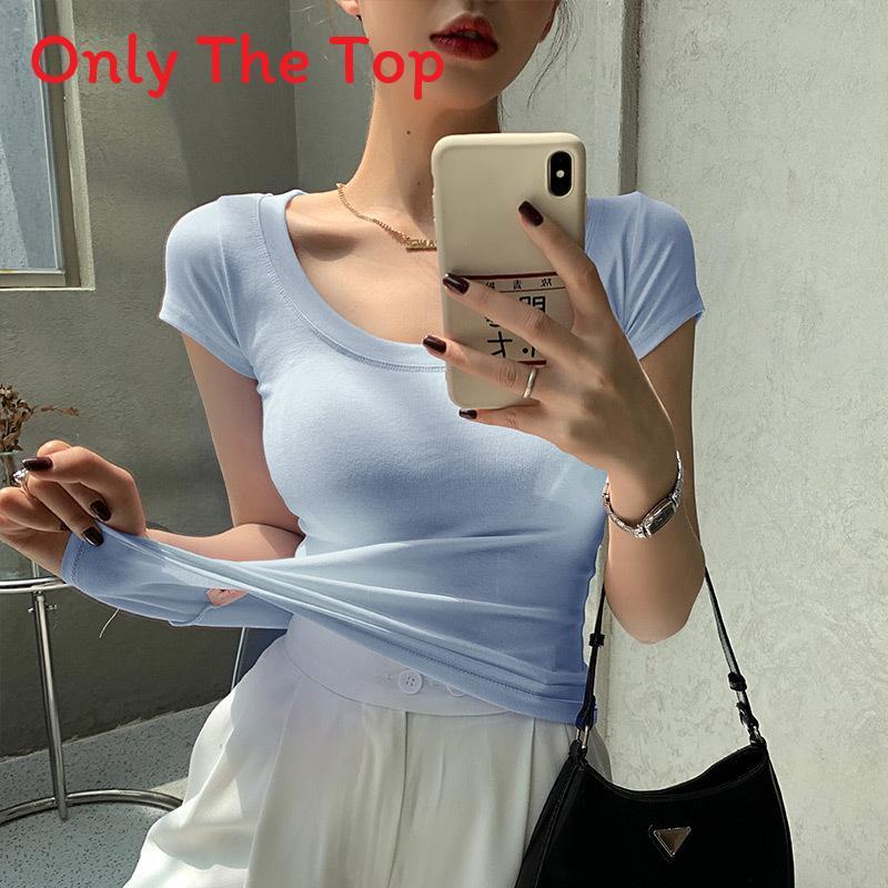 Cotton Short Sleeve T Shirt For Women With Crew Neck And Slim Fit For Summer Casual Wear