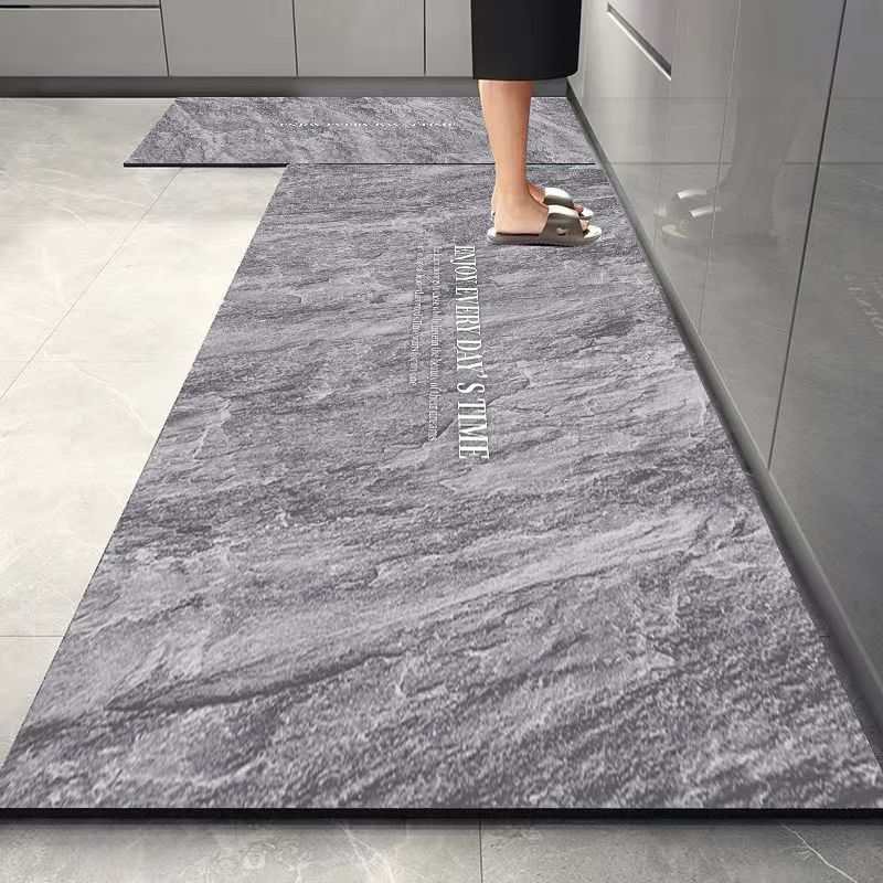 American Retro Kitchen Floor Mat Diatomaceous Mud Absorbent Wipe Bathroom Non-Slip Waterproof Carpet Home Decoration
