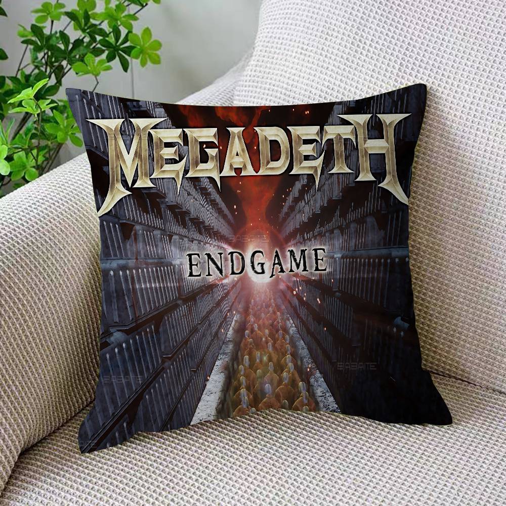 Rock Metal Band M-Megadeth Cushion Cover Polyester Sofa Cushions Decorative Throw Pillows Home Decoration Pillowcover