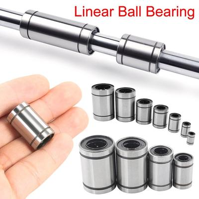 Vernickelt für 3D-Drucker Stangen Welle LM8UU LM10UU LM12UU LM16UU Buchse Stahl Linear-Kugellager LM3UU LM4UU LM5UU LM6UU