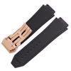 Für HUBLOT BIG BANG Echtes Leder 25mm*19mm Wasserdichtes Herren-Uhrenarmband Kette Uhr Gummi-Uhrenkette