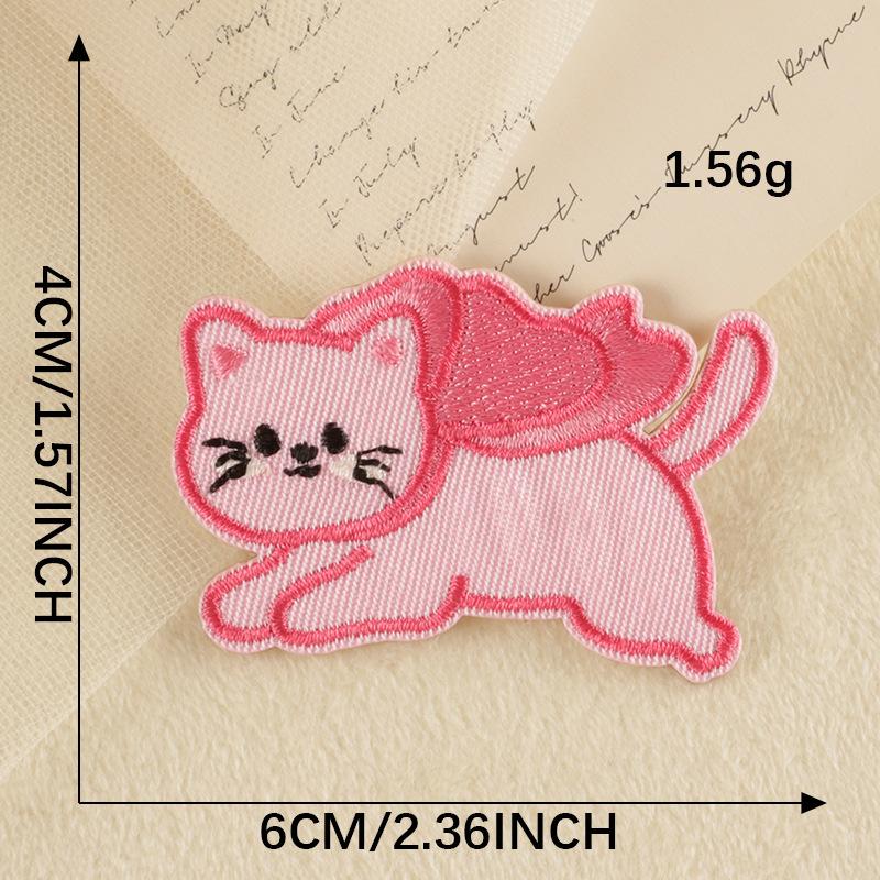 Original Embroidery Label Embroidery Sticker Badge Cartoon Animal Series Clothing Accessories Self-adhesive Patch Cloth Sticker