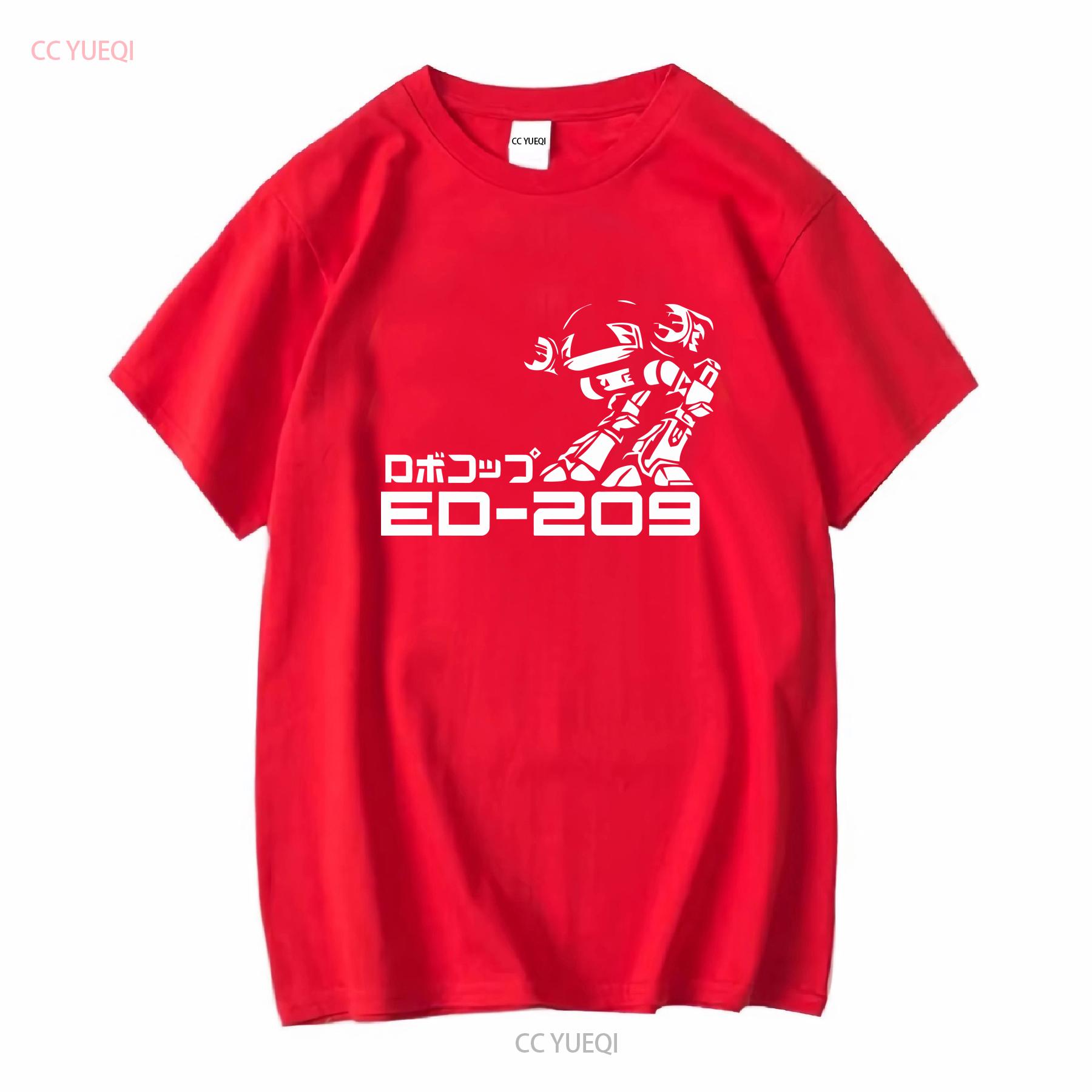 

ED 209 Японский Мех 80-е Фильм Вдохновленный Футболка с длинным или коротким рукавом винтажная Стиранная Удобный Топ для Повседневной Носки S