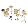 8 Pcs Mini Drum Kit Model Metal Attractive Decorative Vivid Style Dollhouse Instruments Model for