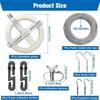 Clothes Line Outdoors Kit with 150ft Wire Rope Rustproof Easy Installation, Smooth S Type