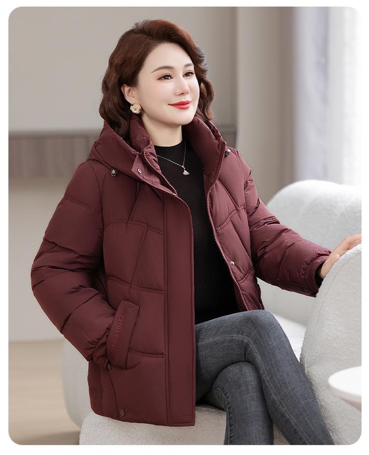 Women’s Short Detachable Hood Windproof Thicken Warm Winter Jacket