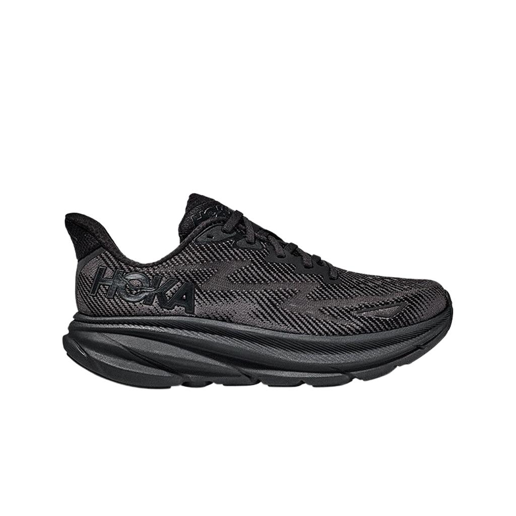 (w) Hoka Clifton 9 Black - Wide