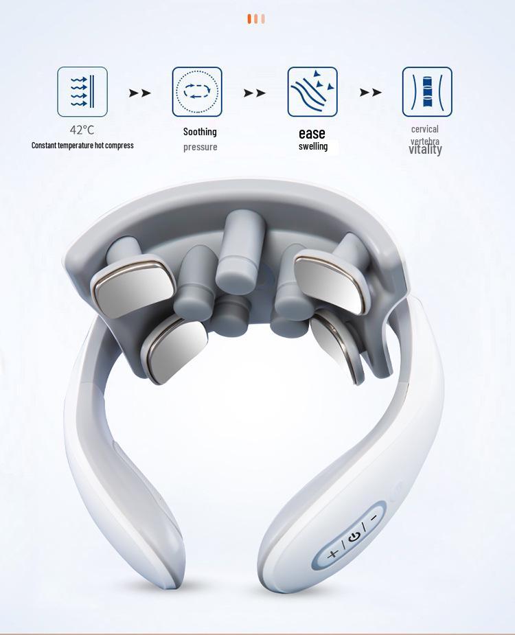 Smart Neck Massager: Portable Cervical Heat & Vibration Therapy Device