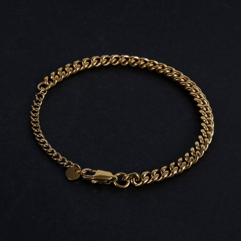 Titanium Steel Cuban Chain Bracelet Stainless Steel Cuban Chain Bracelet Is Not Easy To Fade Titanium Steel Bracelet