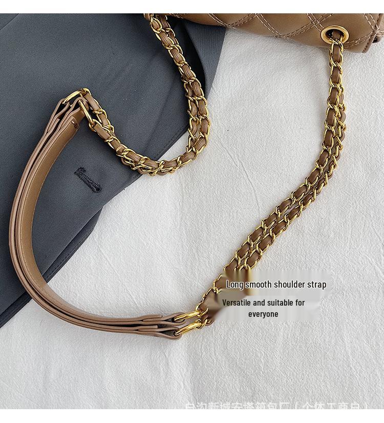 Damenmode Argyle Kette Umhängetasche - Stilvoll, Vielseitig, Texturiertes Design