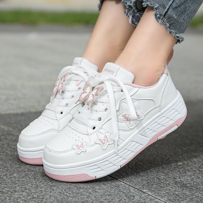 29-40 kid's Four Wheel Sports Boots Roller Skating Removable Student Skating Shoes Sports Shoes Girl skate shoes