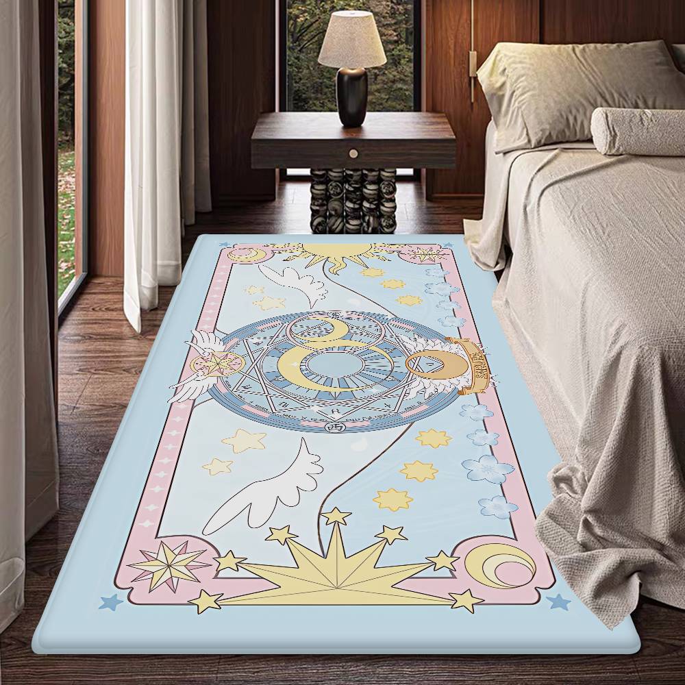 C-Cardcaptor Sakura Floor Mat INS Style Soft Bedroom Floor House Laundry Room Mat Anti-skid Household Carpets