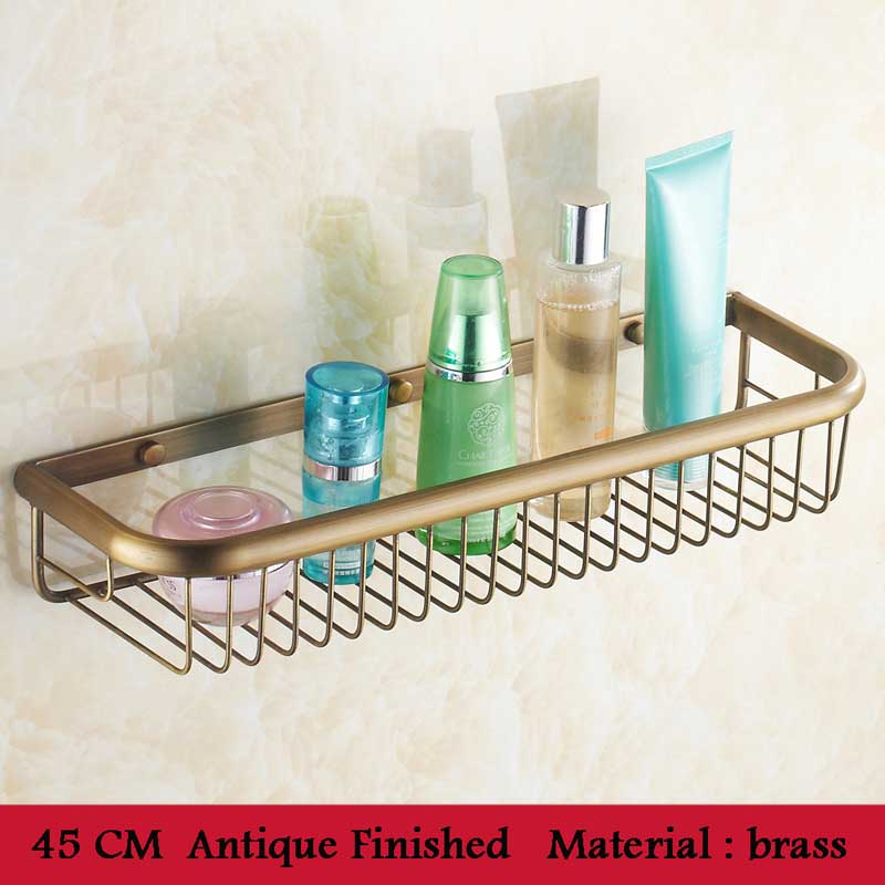 BAKALA Brass Bathroom Accessories Corner Shelf  Finished Wall Mounted Bath Shower Caddy Storage Holder BR-6716
