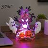 Portable USB Powered Night Light Animated Seesaw Ghost Light, 3D Cute LED Spooky Tree Pumpkin Halloween Decor Lamp with And Design, for Bedroom Living