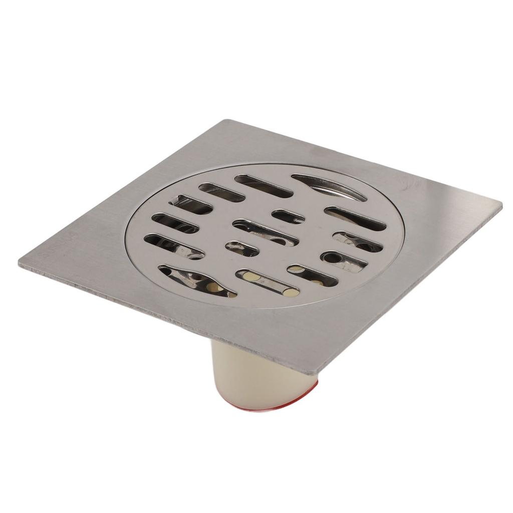 Floor Drain Odor Proof Square Stainless Steel 11CM Anti Clogging Magnetic Suction Core Shower Floor