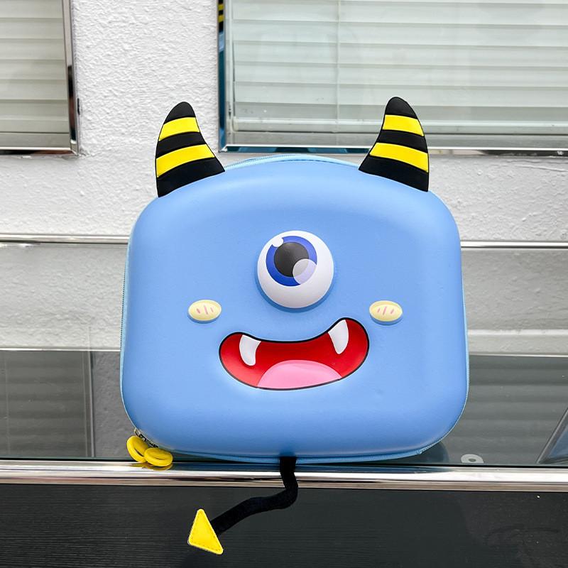 Cute 3d Eggshell Eva Material Cartoon Children s Backpack Oxford Cloth Breathable Lightweight School Bag небесно-голубой