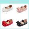 Chaussures de Princesse pour Bébé Fille avec Décoration Nœud et Couleur Unie pour Marcheurs Tout-Petits
