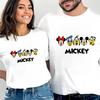 D06-91 MINISO 2026 Estate Alta Qualità Stampata Puro Cotone Stile Spalla Uomo e Donna Girocollo Manica Corta T-shirt per Coppia