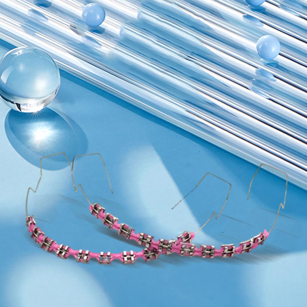 Temporary Tooth Decoration Dental Fake Braces with Ligature Ties Dental Metal Bracket Practice Props for Dental Students