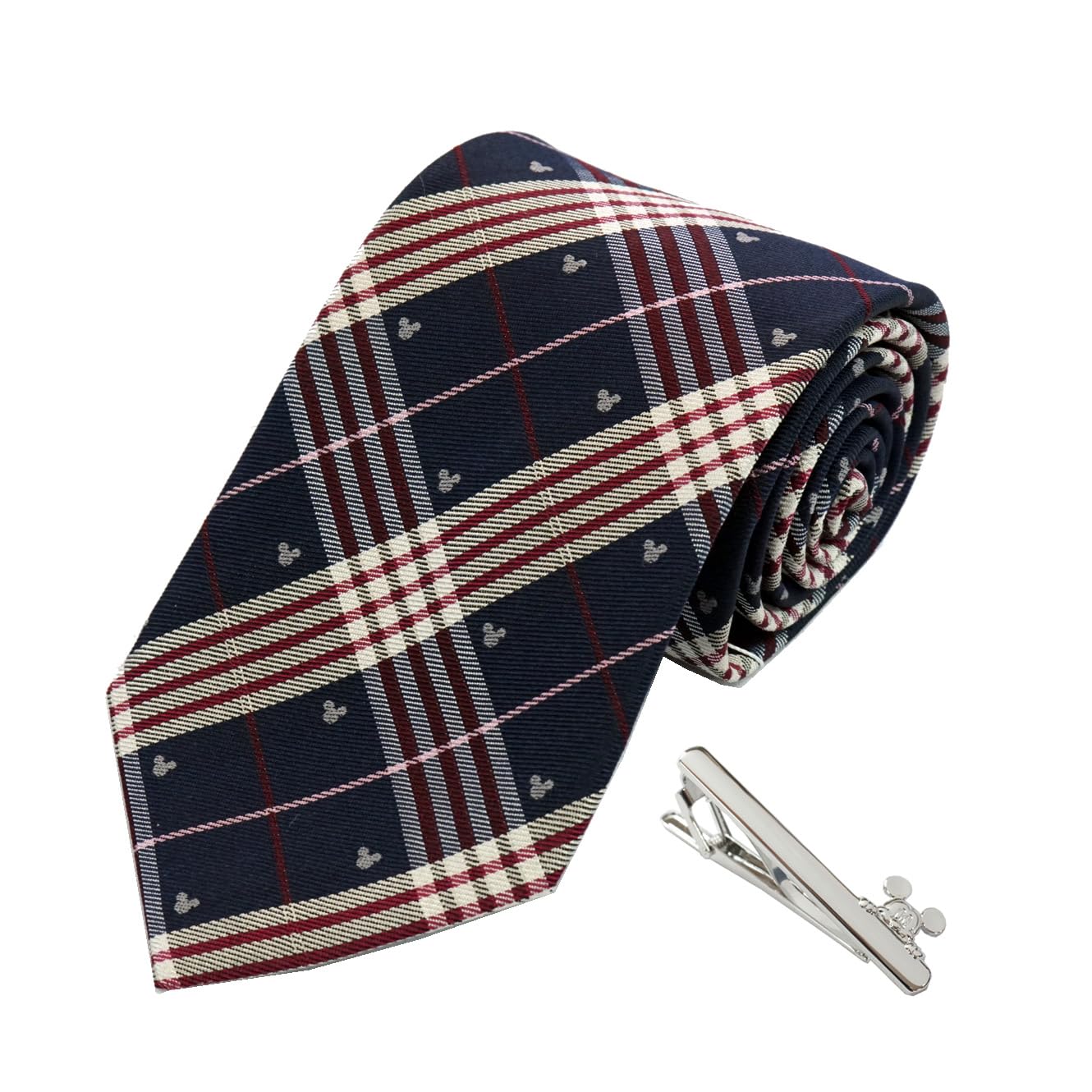 

Disney Mickey Mouse Tie Tie Bar Set Tie Tie Clip Gift & (DN917283A Navy) & Wa-09 &