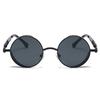 Versatile European-American Steampunk Metal Sunglasses with Spring Legs - Model 58028