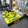 The Doctor Cartoon Character Black Carpet Mat Colorful Lettering Living Room Rug with Number 46 Round Logo Home Decoration