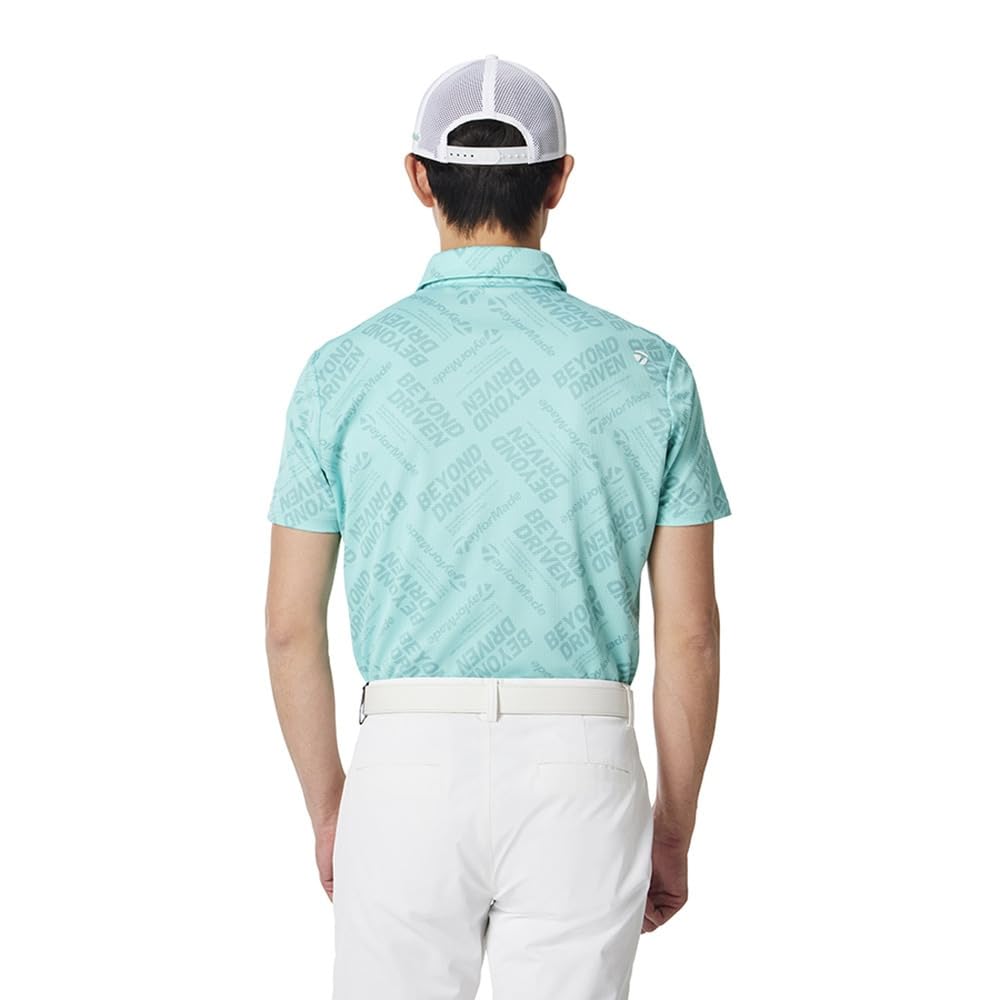 TaylorMade T-ICE Golf Timistik S/S Polo, Turquoise, Medium, Men's, 2025SS UN645