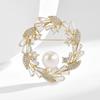 Pearl Brooch Women's High-end Silk Scarf Buckle Corsage Pin Annual Trend Niche Design Sense Decorative Accessories