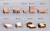 9pcs/set Miniature Simulated Furniture Set Small Ornament Models Sofas Beds Coffee Tables Cabinets For DIY Handmade Decorations