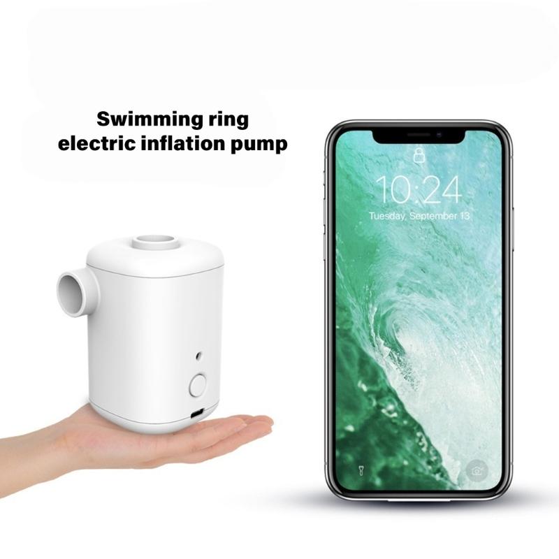 4kPa Mini Luftpumpar Bärbar Uppladdningsbar Uppblåsare För Poolleksaker Sovmattor Camping Vandring Resa