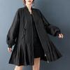 DIMANAF 2025 Plus Size Autumn Winter Plus Size Women Jackets Coat Long Sleeve Casual Loose Outerwear Black Zipper