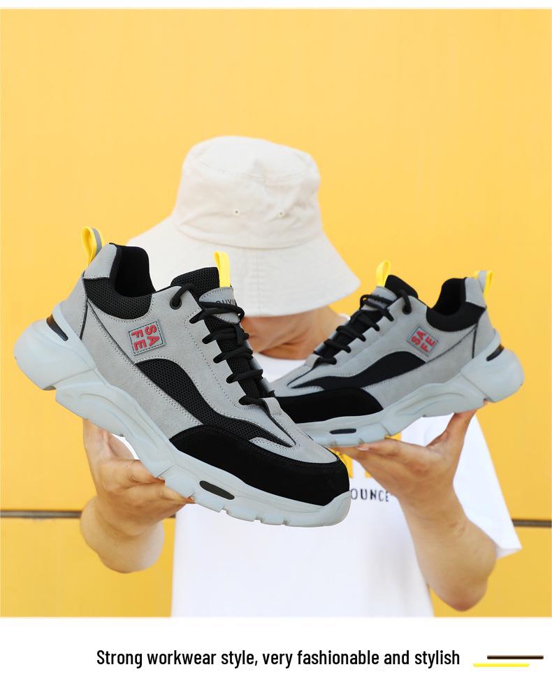 Men's Ultra-light Fashionable Safety Work Shoes - Anti-smash & Anti-puncture