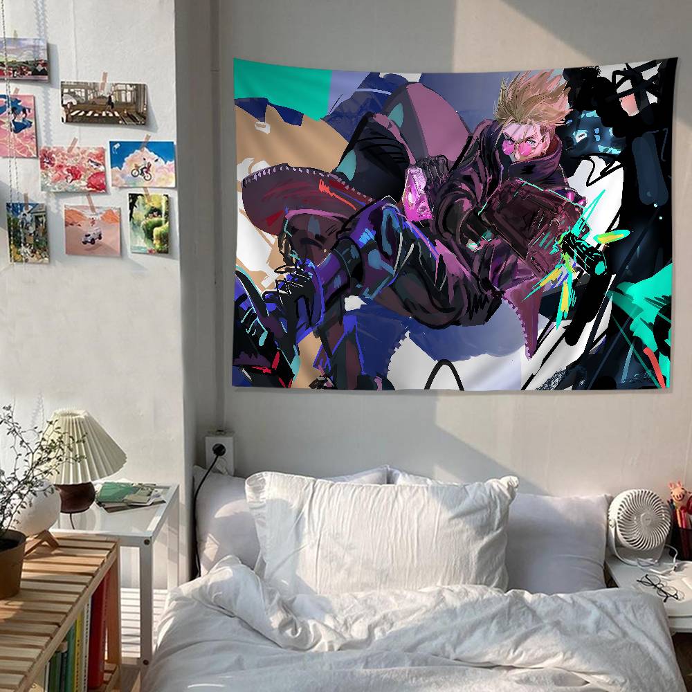 Anime Trigun Stampede Tapestry Art Printing Japanese Wall Tapestry Anime Wall Hanging Home Decor