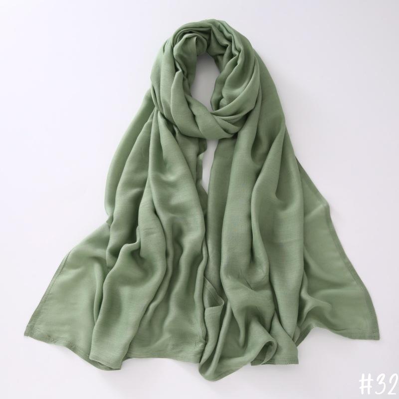 New Thin Modal Scarf For Women Girls Solid Scarves Soft Wide Brim Cotton Breathable Pashmina Shawl Foulard Winter Wrap Shawls