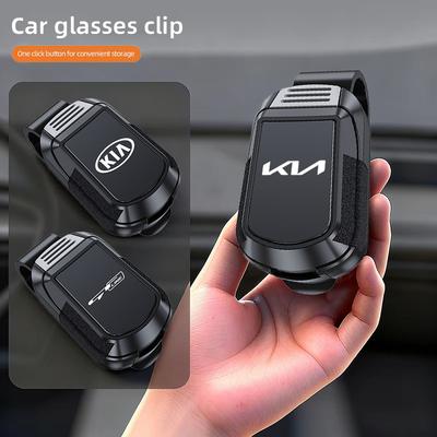Clip Soporte para Gafas de Sol en Parasol de Coche Pinza de Almacenamiento de Gafas Para EV9 RIO Sorento Ceed Stinger Forte Niro Soul K5 Cerato Stonic