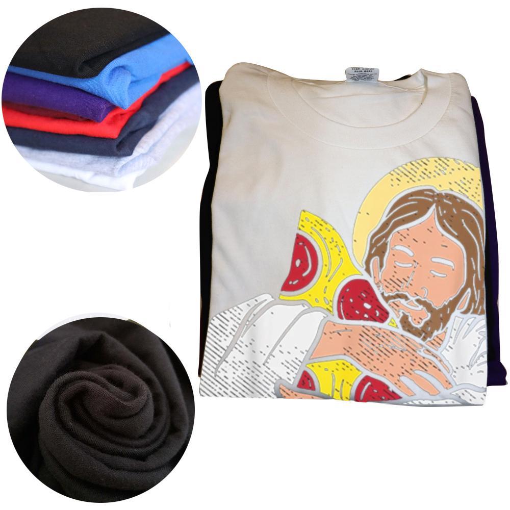 100% Cotton Food Lover Jesus Pizza Funny God Christ Snack Christian Gift T-Shirt MEN WOMEN UNISEX T Shirts