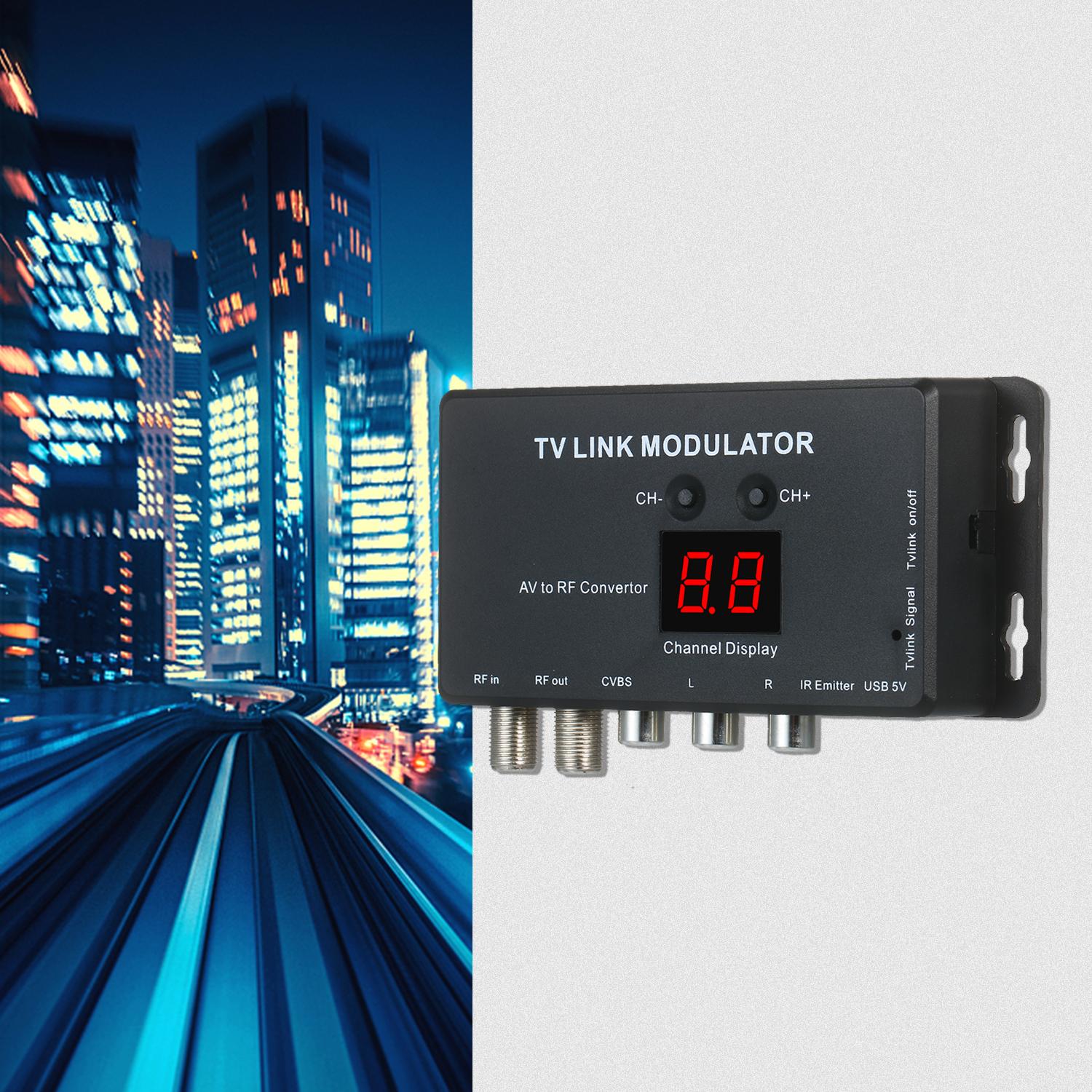 

Модулятор TVLINK Преобразователь AV в RF и ИК-удлинитель Радиочастотный модулятор чёрный