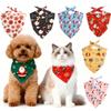 Pet Christmas Saliva Towel Dog Festive Triangle Towel Christmas Cartoon Cat Dog Scarf