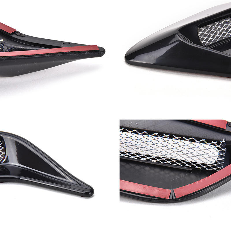 2 Pcs Car Simulation Side Vents Decorative Air Flow Intake Hood Vents