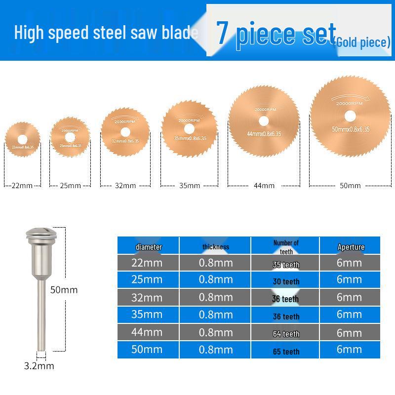 High-Speed Steel Circular Saw Blade Set for Electric Grinders and Drills