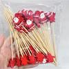 100 Disposable Christmas/Halloween Ghost Toothpicks,Snowmen,Christmas Trees,Christmas Fruit Picking,Christmas Decorations,Christmas Party Supplies