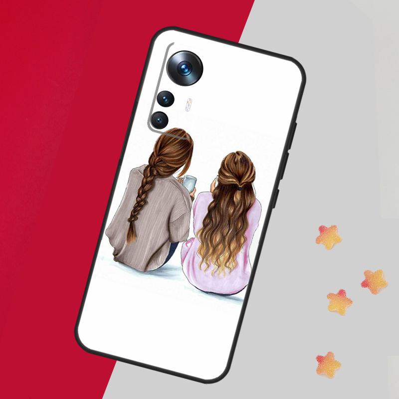 Best Friends BFF Matching Case For Xiaomi 14 13 15 Ultra 11T 12T 13T 14T Pro Cover For POCO X7 Pro X3 X5 X6 F5 F6 F7